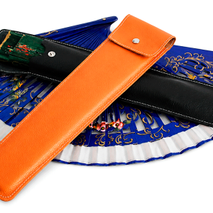 FUNDA PARA ABANICO DE 23 CM CON SOLAPA Y CIERRE BROCHE EN PIEL