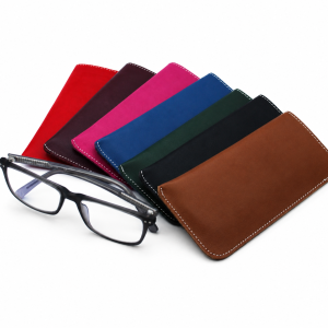Funda para gafas minimalista de cuero auténtico